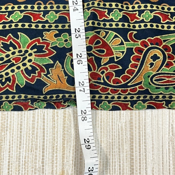 Sacred Threads Womens Boho Block Handkerchief Hem Rayon Tunic Top Navy OS NWT - Picture 11 of 11